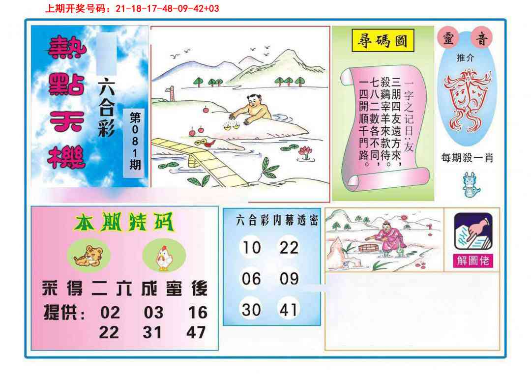 081期热点天机[图]